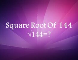 Square Root Of 144