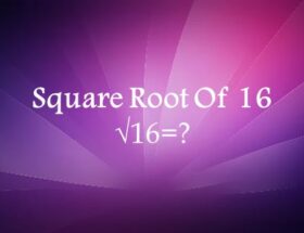 Square Root Of 16