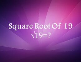 Square Root Of 19